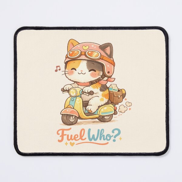 Item preview, Cute Cat Scooter "Fuel Who?" | Kawaii Funny Cozy Aesthetic Animal Illustration designed and sold by Moons Studio.