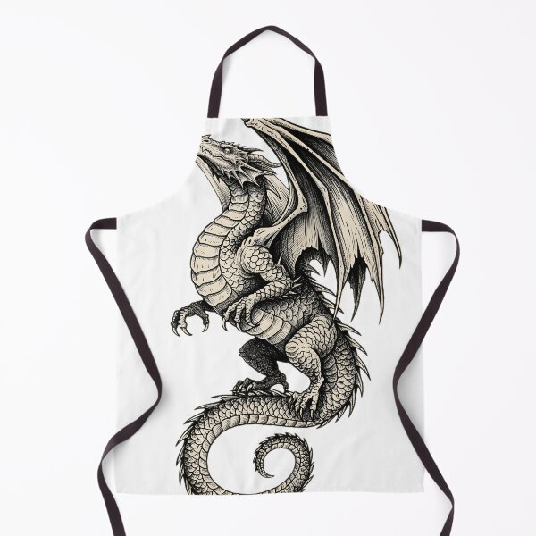 Item preview, Vintage Dragon Engraving Art | Medieval Fantasy Dragon Illustration designed and sold by DragonSerpent Ink.