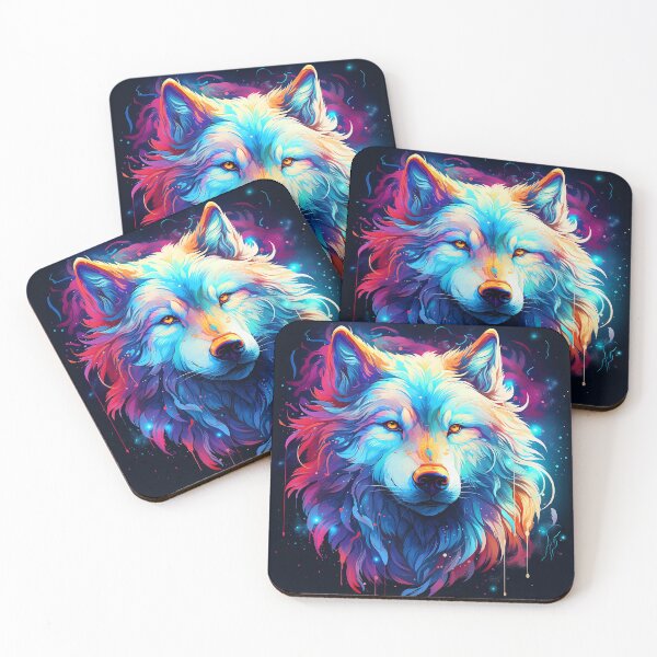 Item preview, Fantasy Wolf Face Magically Colorful Graphic Design Art designed and sold by DEC02.