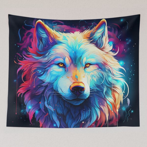 Item preview, Fantasy Wolf Face Magically Colorful Graphic Design Art designed and sold by DEC02.