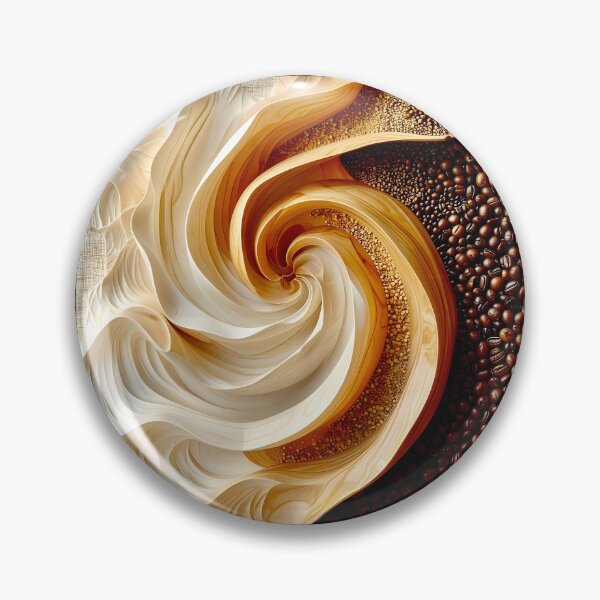Item preview, Whirling Coffee Bean Symphony in Brown and Gold designed and sold by Vicky Brago-Mitchell®.