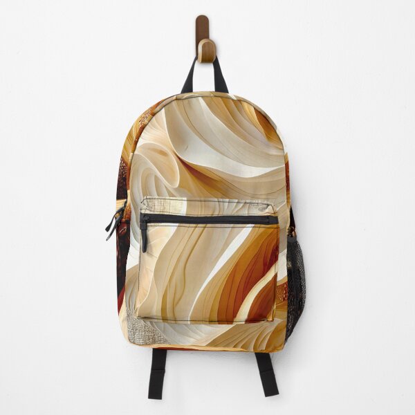Item preview, Whirling Coffee Bean Symphony in Brown and Gold designed and sold by Vicky Brago-Mitchell®.