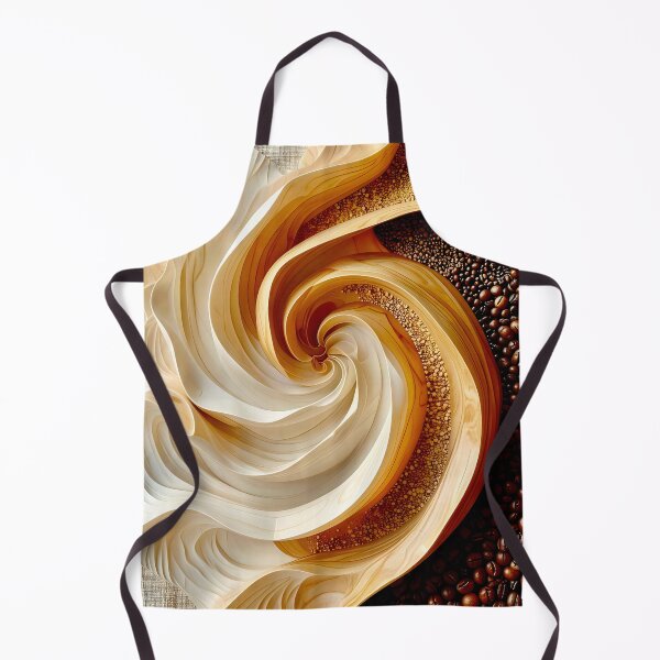 Item preview, Whirling Coffee Bean Symphony in Brown and Gold designed and sold by Vicky Brago-Mitchell®.