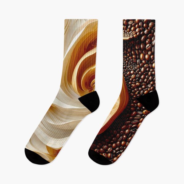 Item preview, Whirling Coffee Bean Symphony in Brown and Gold designed and sold by Vicky Brago-Mitchell®.