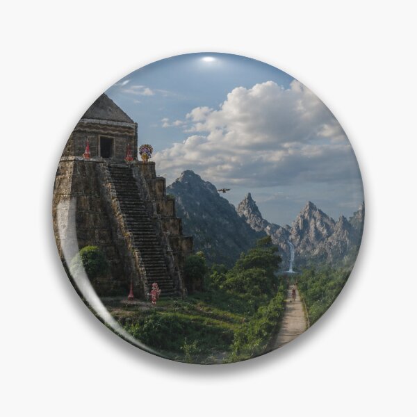 Item preview, Ancient Mayan temple in the jungle designed and sold by cloude-vigal.