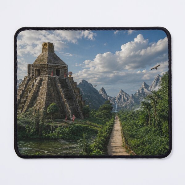 Item preview, Ancient Mayan temple in the jungle designed and sold by cloude-vigal.