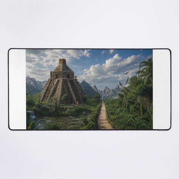 Item preview, Ancient Mayan temple in the jungle designed and sold by cloude-vigal.