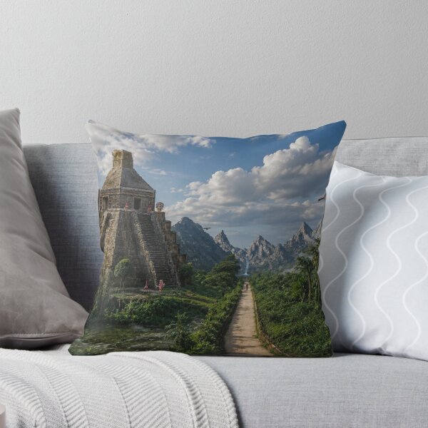 Item preview, Ancient Mayan temple in the jungle designed and sold by cloude-vigal.