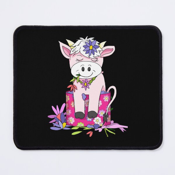 Item preview, Pink Calf Sitting Inside Flower Pot Holding Leaf In Mouth designed and sold by L-Cash.