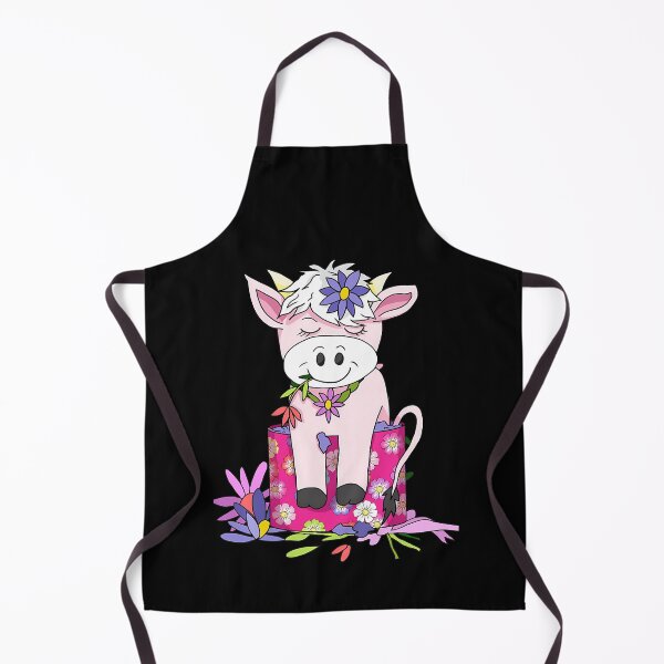 Item preview, Pink Calf Sitting Inside Flower Pot Holding Leaf In Mouth designed and sold by L-Cash.