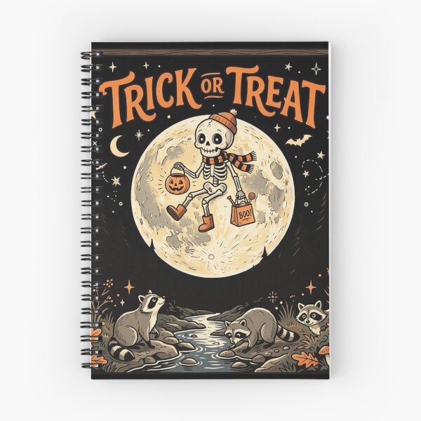 Item preview, Trick or Treat Skeleton Vintage Halloween Raccoons designed and sold by Zizo-DR44.