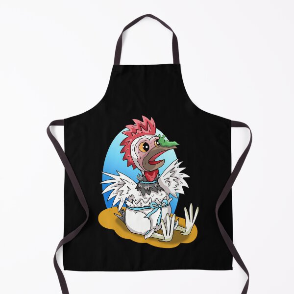Item preview, White Chick Wearing Blue Ribbon Sitting With Little Green Worm On Beak designed and sold by L-Cash.