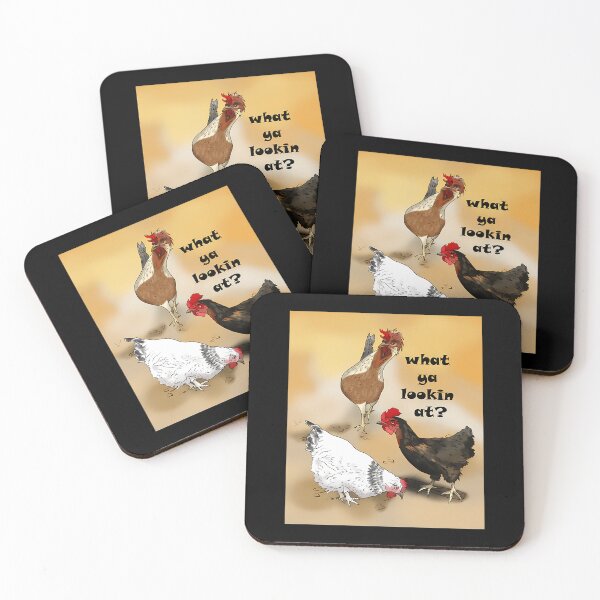 Item preview, White Brown And Black Hens On Ground Near Wood Piece designed and sold by L-Cash.