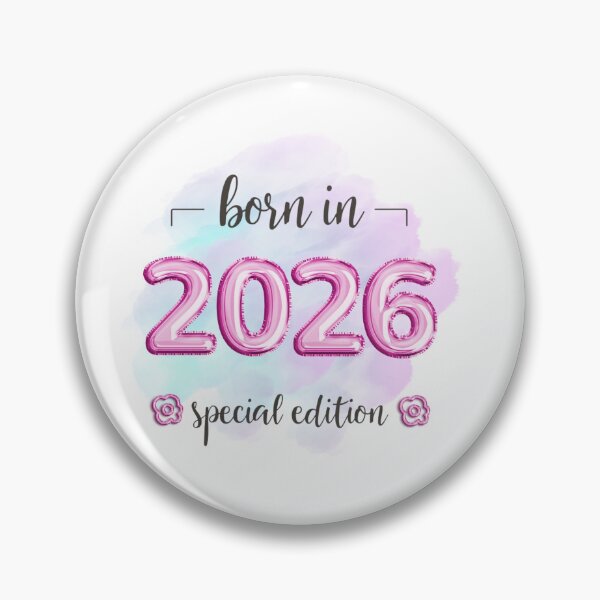 Item preview, Born in 2026 Special Edition (Black Text, Pink Foil Balloon) | designed and sold by Lotta Luxxa Lifestyle.