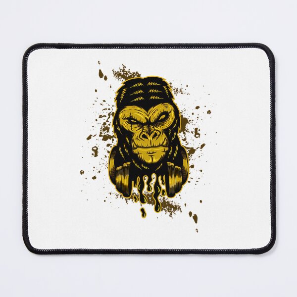 Item preview, Golden Gorilla Head Wearing Headphones Dripping designed and sold by L-Cash.