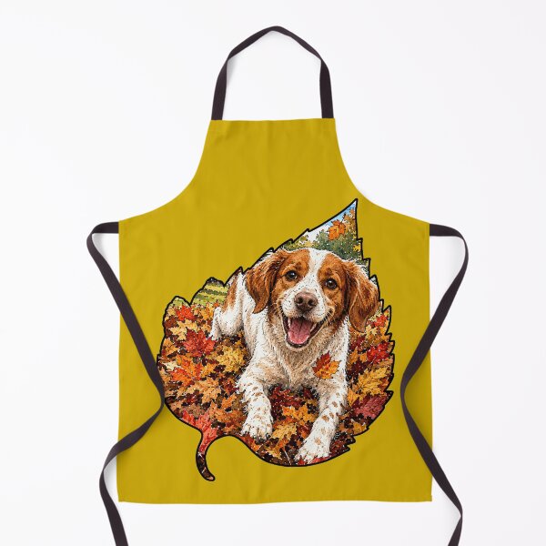 Item preview, Fall Britanny Spaniel Playing In Autumn Leaves designed and sold by Lion and Lamb Design.
