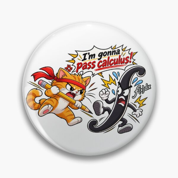 Item preview, Angry Cat Fighting Calculus Integral Math Humor designed and sold by RaulWeirdAndFun.