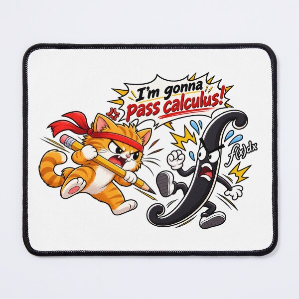 Item preview, Angry Cat Fighting Calculus Integral Math Humor designed and sold by RaulWeirdAndFun.