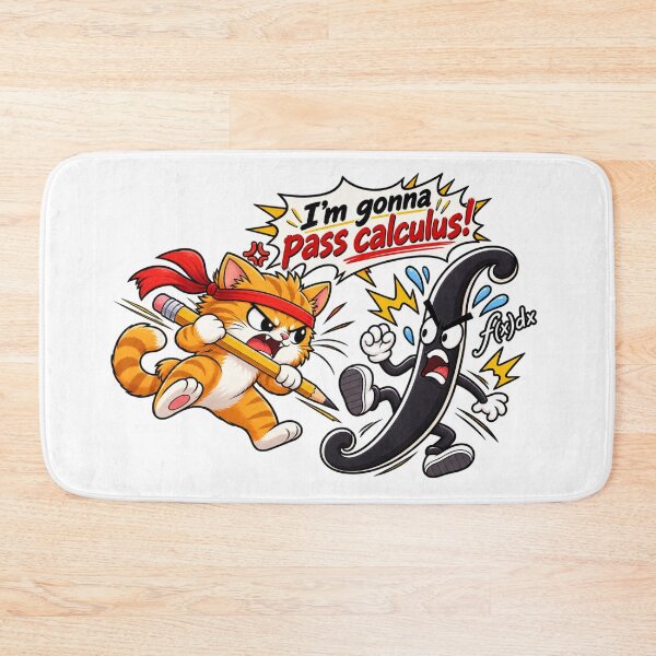 Item preview, Angry Cat Fighting Calculus Integral Math Humor designed and sold by RaulWeirdAndFun.