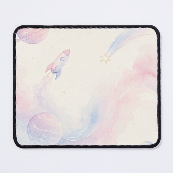 Item preview, Watercolor Space Rocket Dream designed and sold by ghssalem.