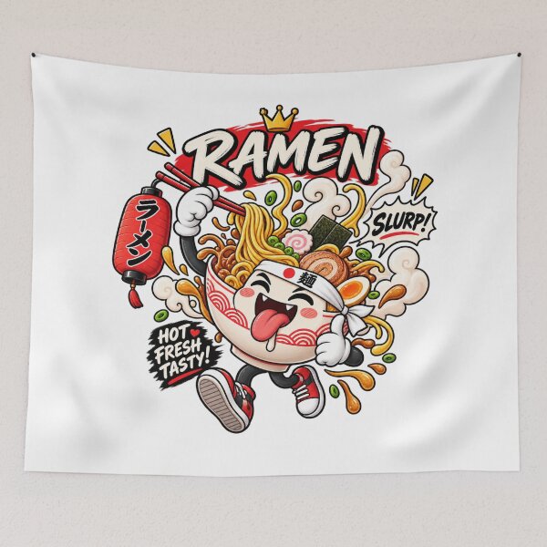 Item preview, Ramen Food Humor – Funny Ramen Bowl Slurping Noodles designed and sold by edikartt.