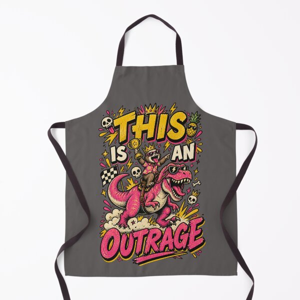 Item preview, This Is an Outrage Funny T-Rex Dinosaur Chaotic Retro Vintage Graphic designed and sold by Idontwannaknow.
