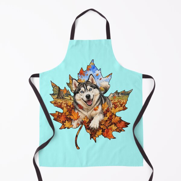 Item preview, Fall Siberian Husky Playing In Autumn Leaves designed and sold by Lion and Lamb Design.