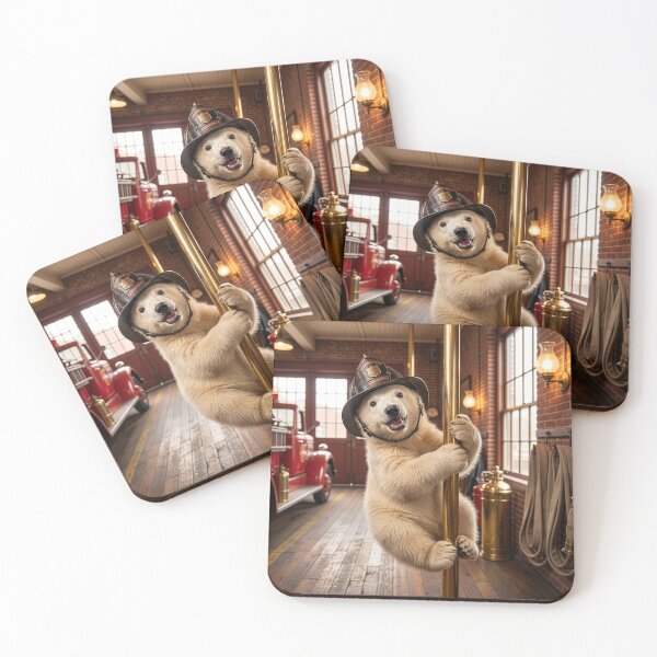 Item preview, Polar Bear Cub Plays at Fire Station designed and sold by Tridentulus.