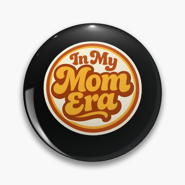 Item preview, In My Mom Era Retro 70s Circle Badge Quote Sticker designed and sold by FestivityFinds.