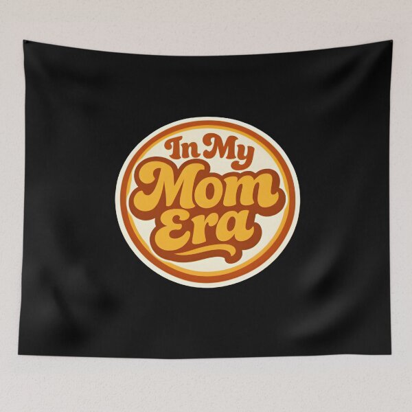 Item preview, In My Mom Era Retro 70s Circle Badge Quote Sticker designed and sold by FestivityFinds.