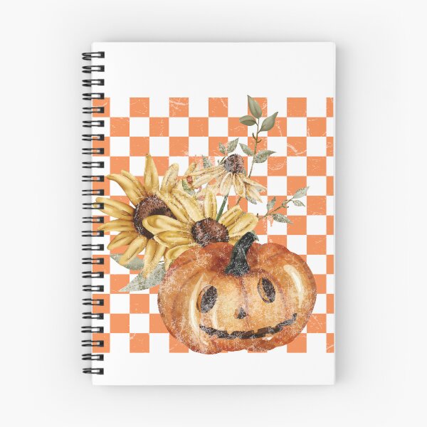 Item preview, Fall Halloween Jack O Lantern Sunflowers Checkered Background designed and sold by JaymeOctober.
