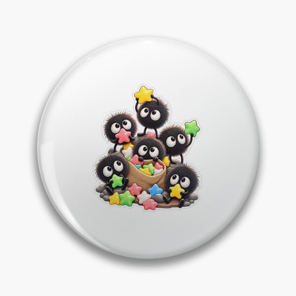 Item preview, Cute Soot Spirits – Adorable Black Soot Sprite Star Candy designed and sold by MR4me.