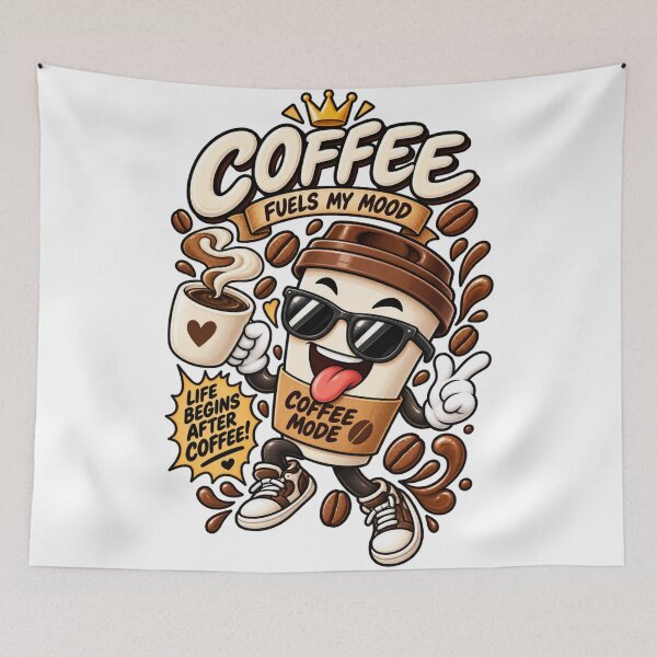 Item preview, Coffee Food Humor – Coffee Fuels My Mood Funny Caffeine Lover designed and sold by edikartt.