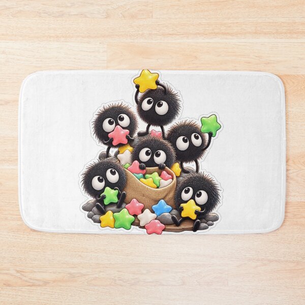 Item preview, Cute Soot Spirits – Adorable Black Soot Sprite Star Candy designed and sold by MR4me.
