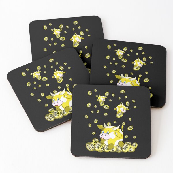 Item preview, Spot Calves Flying And Sitting On Stack Of Gold Coins designed and sold by Beni-s.