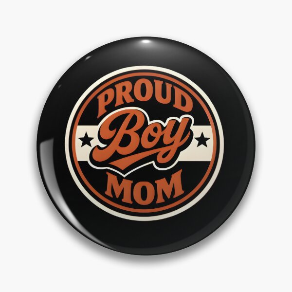 Item preview, Proud Boy Mom Vintage Sports Emblem Circular Badge Sticker designed and sold by FestivityFinds.