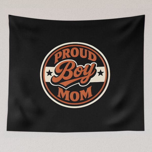 Item preview, Proud Boy Mom Vintage Sports Emblem Circular Badge Sticker designed and sold by FestivityFinds.