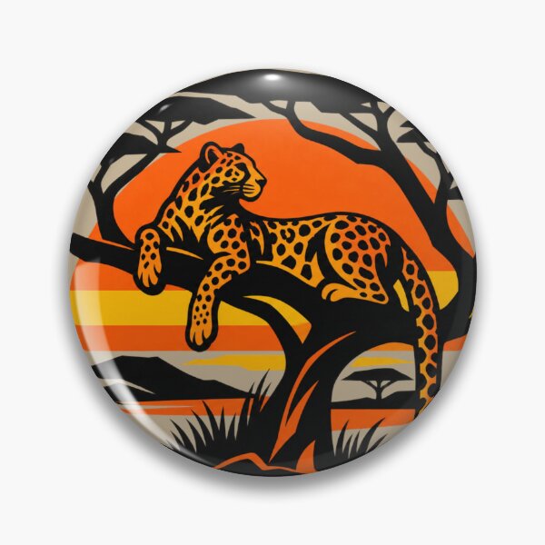Item preview, Leopard Sunset Safari - African Wildlife Leopard in Tree designed and sold by JonelCrafts.