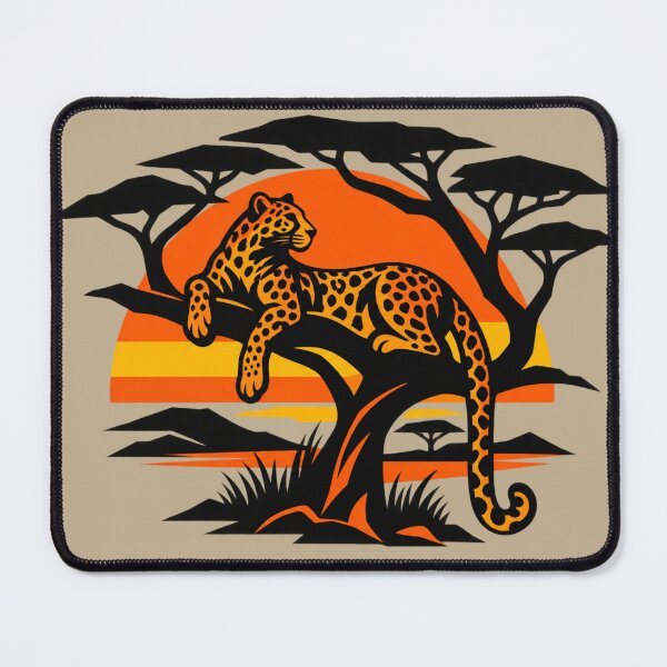 Item preview, Leopard Sunset Safari - African Wildlife Leopard in Tree designed and sold by JonelCrafts.