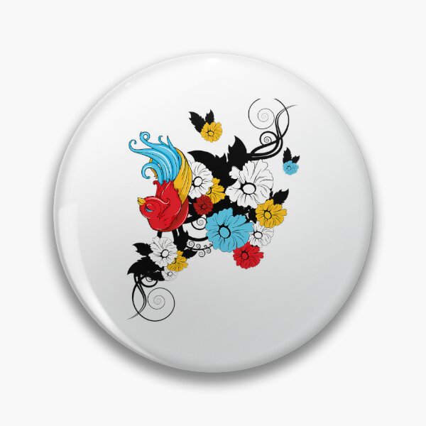 Item preview, Flying Songbird Above Multicolored Flower Blossoms designed and sold by Beni-s.