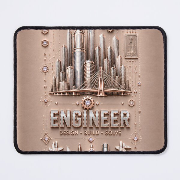 Item preview, Female Engineer Champagne Rose Gold Metallic – Design Build Solve designed and sold by HO•Designs.