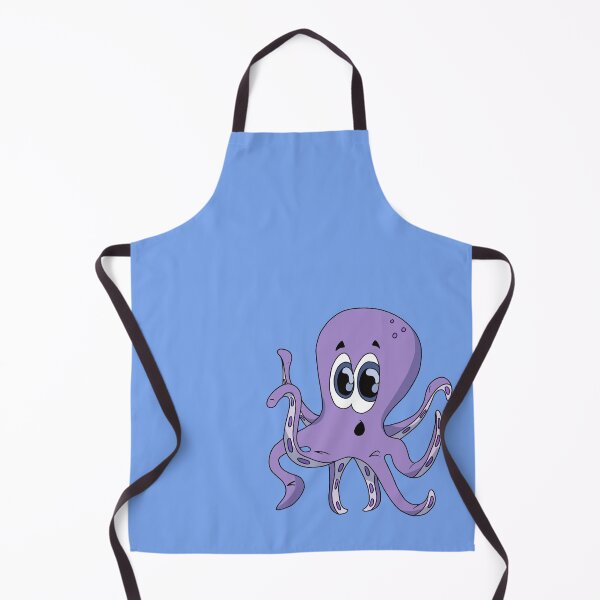 Item preview, Adorable Kawaii Surprised Octopus with Big Blue Eyes designed and sold by CozyCritters8.