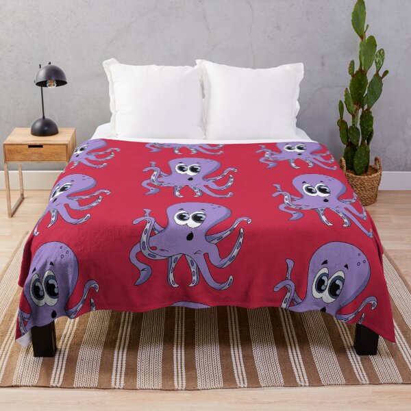 Item preview, Adorable Kawaii Surprised Octopus with Big Blue Eyes designed and sold by CozyCritters8.