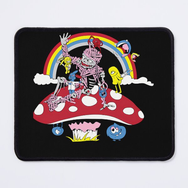 Item preview, Skeleton Wrapped In Pink Bandages Sitting On Giant Red Spotted Mushroom designed and sold by Jiberale.