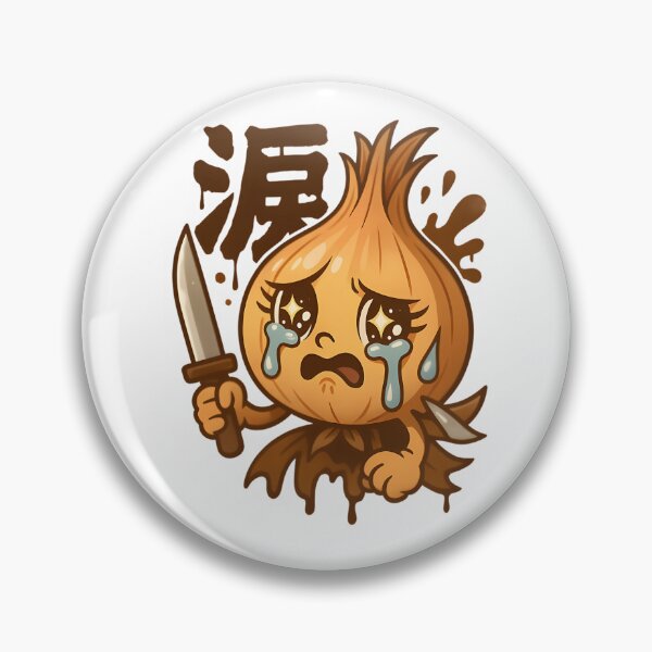 Item preview, Crying Cartoon Onion Holding Knife With Tear Drops designed and sold by Jiberale.