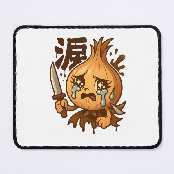 Item preview, Crying Cartoon Onion Holding Knife With Tear Drops designed and sold by Jiberale.