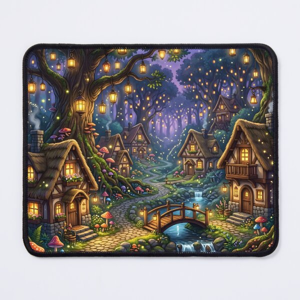 Item preview, Enchanted Forest Village at Twilight designed and sold by Herodestroyer.