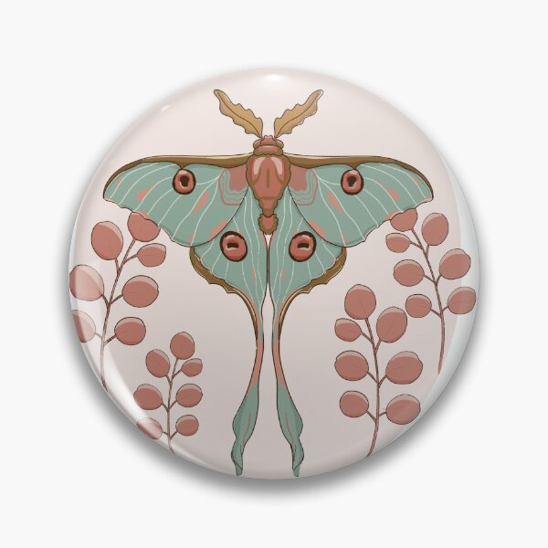 Item preview, Luna Moth & Eucalyptus - Boho Botanical Illustration designed and sold by Zymetryart.