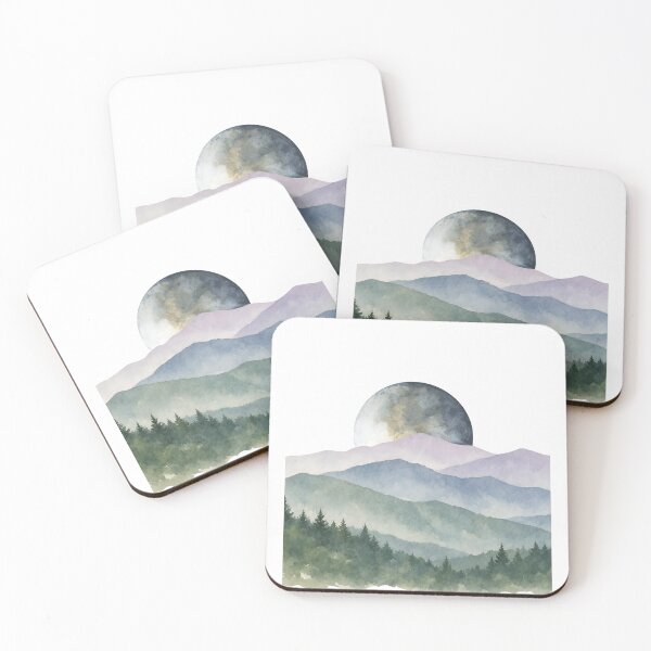Item preview, Moonrise over Mountain designed and sold by A Bit Out There.