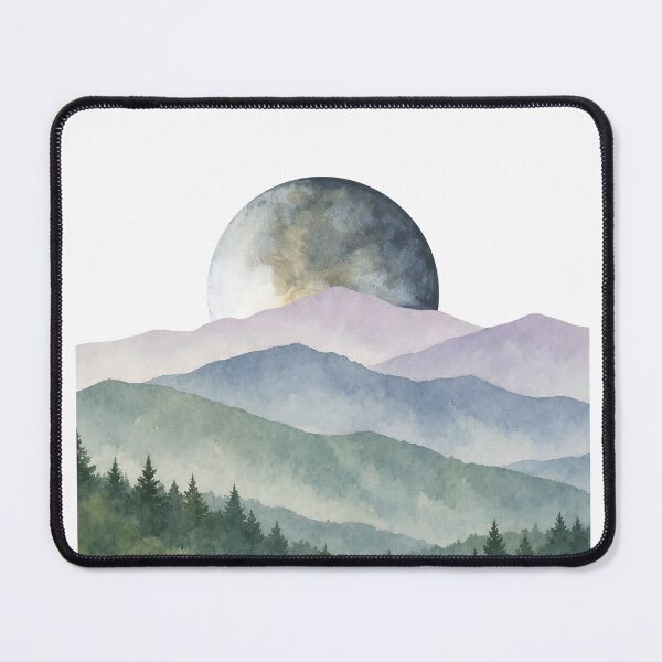 Item preview, Moonrise over Mountain designed and sold by A Bit Out There.